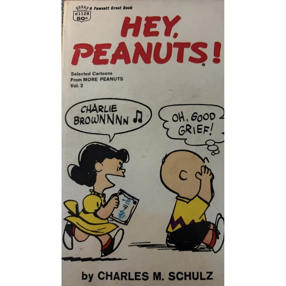 Hey Peanuts Charles M Schulz 1968 15th Printing Fawcett Crest D1128 Paperback